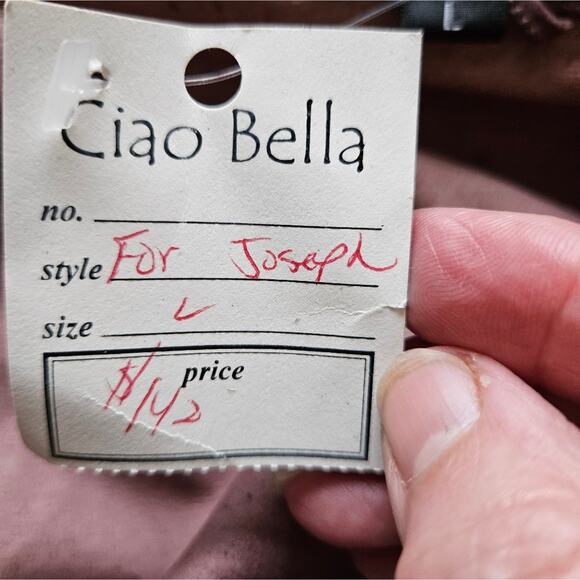 For Joseph Snap Front 100% Leather Western Cowgirl Mauve Shacket Size Large - Picture 10 of 12